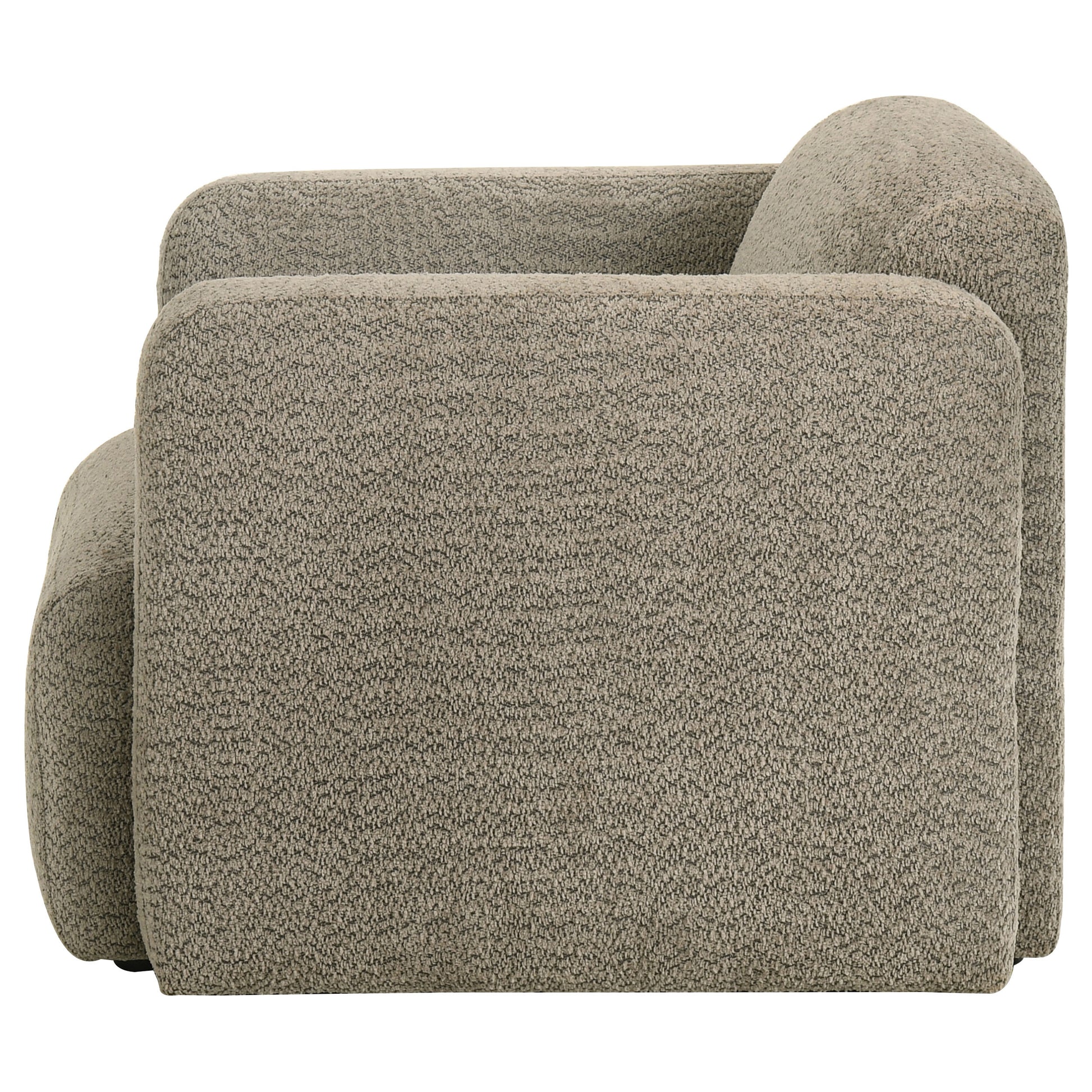 Dorset Fabric Upholstered Round Track Arm Accent Chair Brown - Discount Furniture Connection