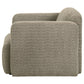 Dorset Fabric Upholstered Round Track Arm Accent Chair Brown - Discount Furniture Connection
