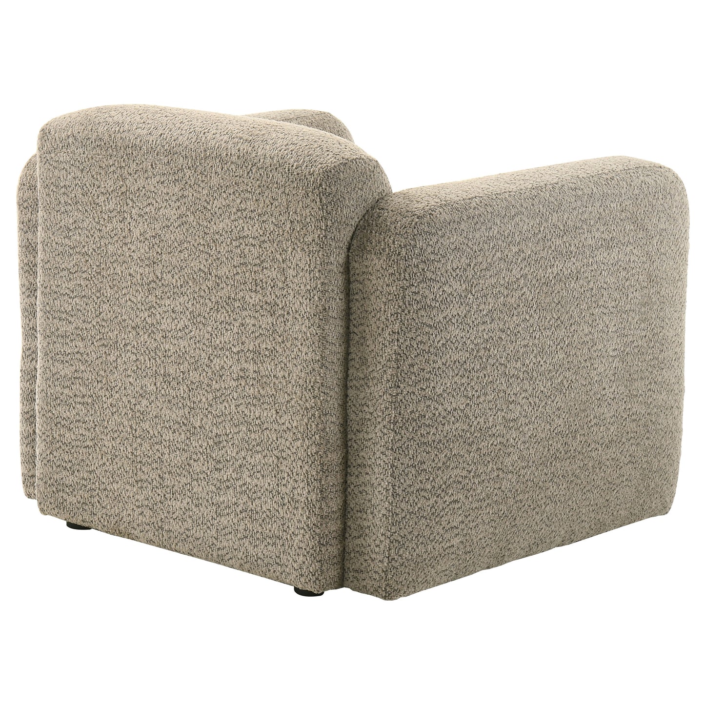 Dorset Fabric Upholstered Round Track Arm Accent Chair Brown - Discount Furniture Connection