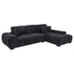 Octavia Upholstered Sectional Chaise Sofa Black - Discount Furniture Connection
