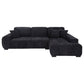Octavia Upholstered Sectional Chaise Sofa Black - Discount Furniture Connection