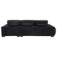 Octavia Upholstered Sectional Chaise Sofa Black - Discount Furniture Connection