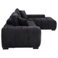 Octavia Upholstered Sectional Chaise Sofa Black - Discount Furniture Connection