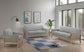 Vaughn 3-piece Fabric Upholstered Flared Arm Sofa Set Grey