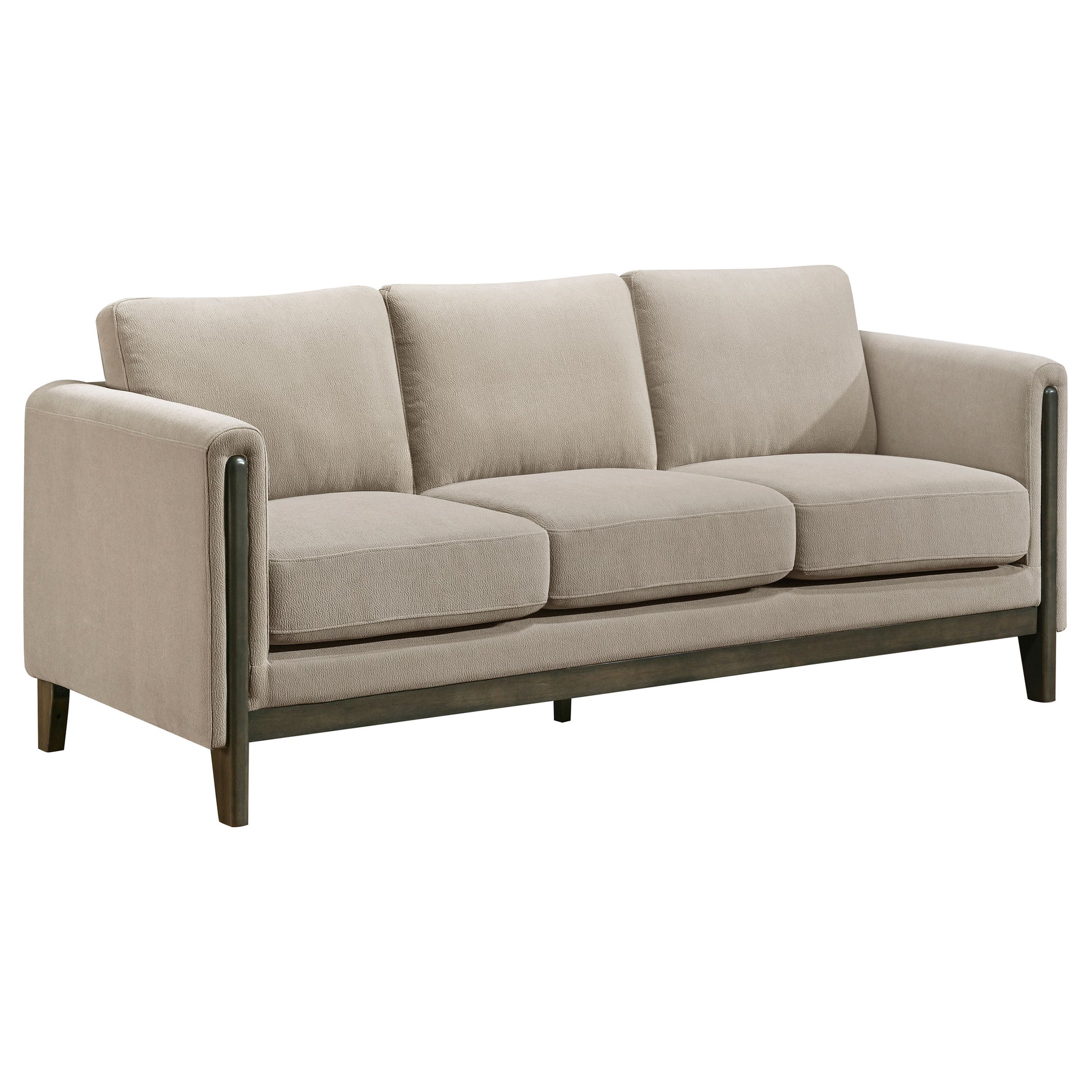 Islington 2-piece Upholstered Panel Arm Sofa Set Taupe - Discount Furniture Connection