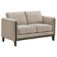 Islington 2-piece Upholstered Panel Arm Sofa Set Taupe - Discount Furniture Connection