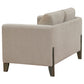 Islington 2-piece Upholstered Panel Arm Sofa Set Taupe - Discount Furniture Connection
