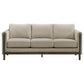 Islington 3-piece Upholstered Panel Arm Sofa Set Taupe