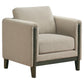 Islington 3-piece Upholstered Panel Arm Sofa Set Taupe