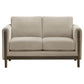 Islington Fabric Upholstered Panel Arm Loveseat Taupe