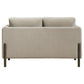 Islington Fabric Upholstered Panel Arm Loveseat Taupe