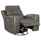 Brickston Triple Power Swivel Glider Recliner Charcoal