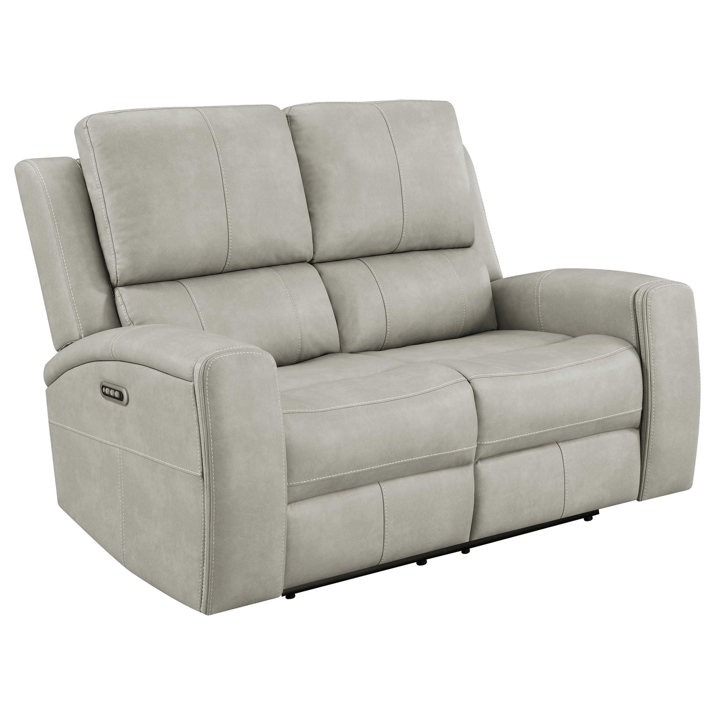Brickston Triple Power Reclining Loveseat Grey