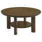 Ottowa 3-piece Round Wood Coffee Table Set Brown