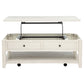 Payne 48-inch Mobile Lift Top Coffee Table Distressed White - Discount Furniture Connection