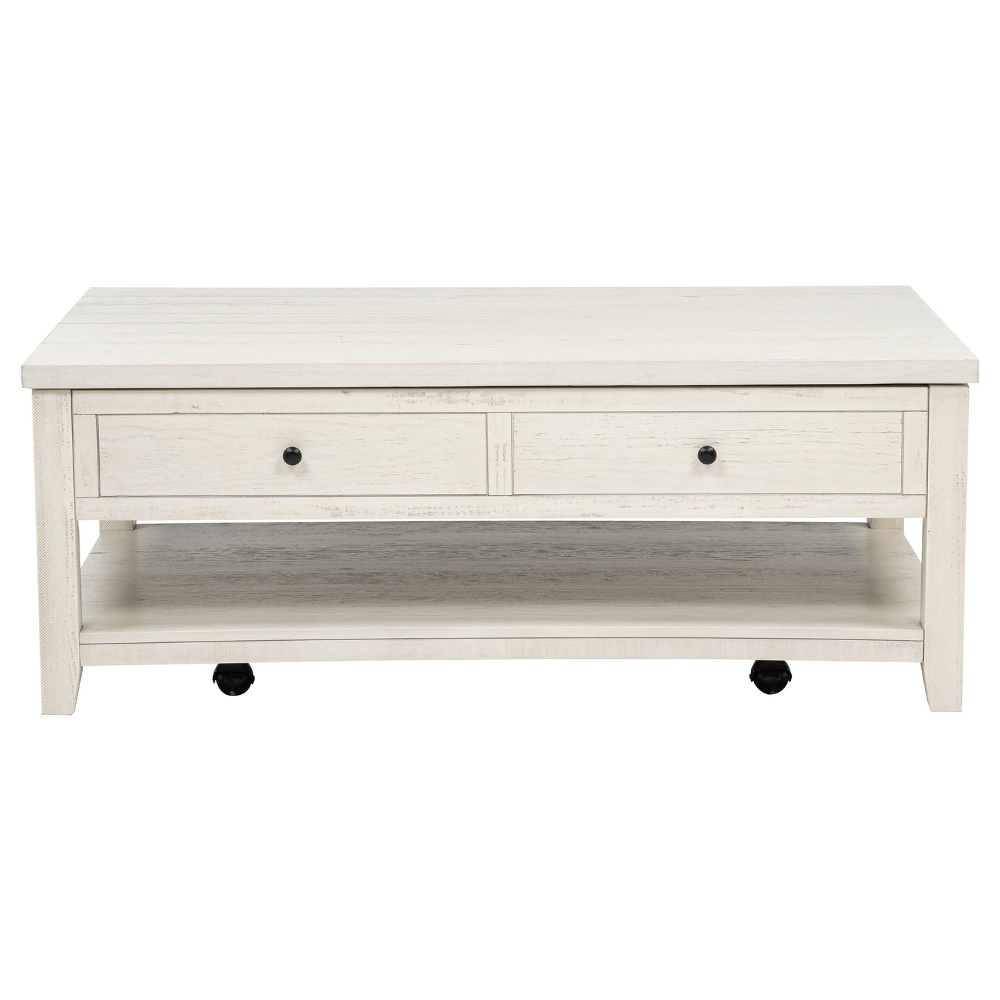 Payne 48-inch Mobile Lift Top Coffee Table Distressed White - Discount Furniture Connection