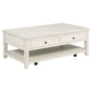 Payne 48-inch Mobile Lift Top Coffee Table Distressed White - Discount Furniture Connection