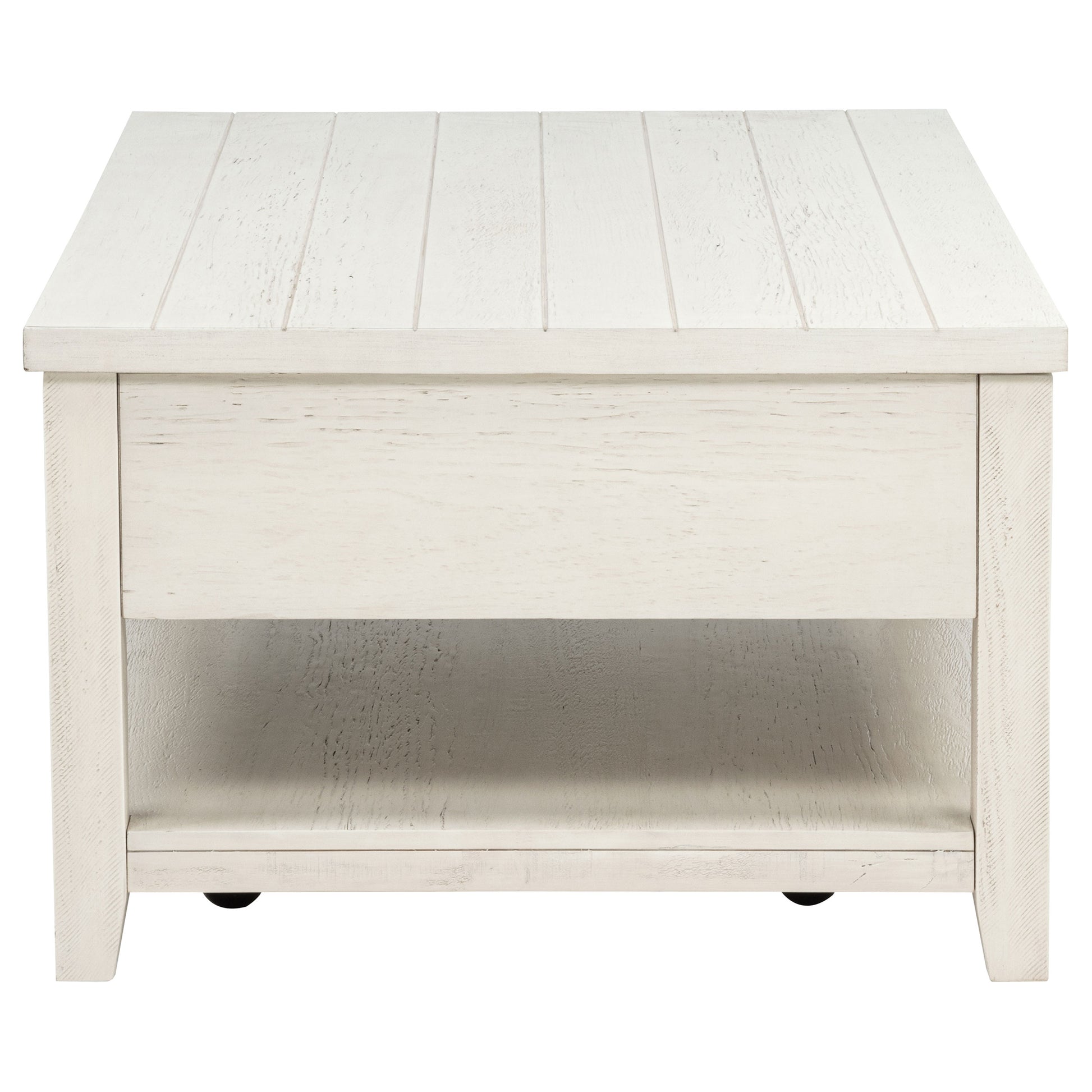 Payne 48-inch Mobile Lift Top Coffee Table Distressed White - Discount Furniture Connection