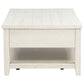Payne 48-inch Mobile Lift Top Coffee Table Distressed White - Discount Furniture Connection