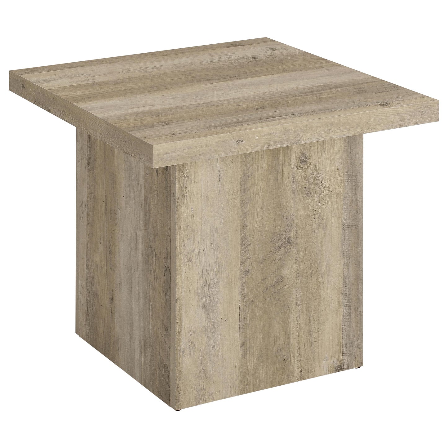 Devar 3-piece Square Coffee End Table Set Distressed Pine