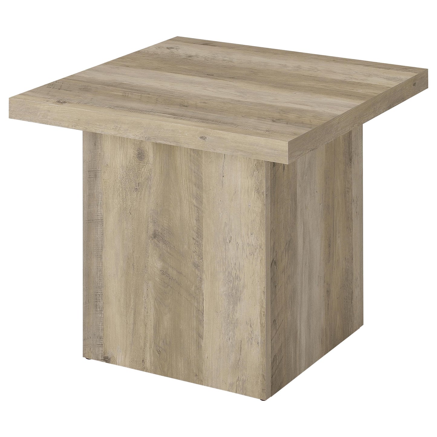 Devar 3-piece Square Coffee End Table Set Distressed Pine