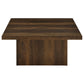 Devar Square Engineered Wood Cocktail Coffee Table Dark Pine - Discount Furniture Connection