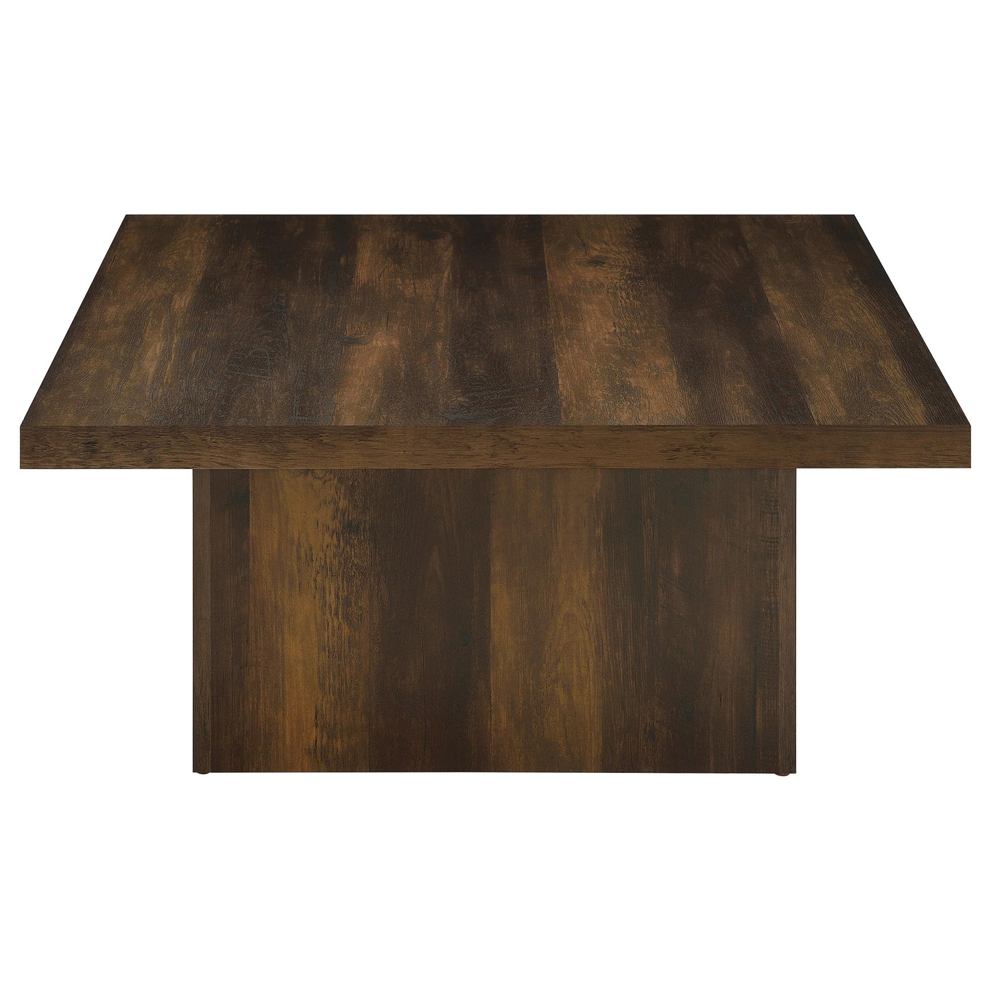Devar Square Engineered Wood Cocktail Coffee Table Dark Pine - Discount Furniture Connection