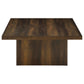 Devar Square Engineered Wood Cocktail Coffee Table Dark Pine - Discount Furniture Connection