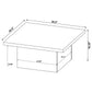 Devar Square Engineered Wood Cocktail Coffee Table Dark Pine - Discount Furniture Connection