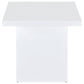 Devar Square Engineered Wood Side End Table White High Gloss