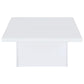 Devar 3-piece Square Coffee End Table Set White High Gloss