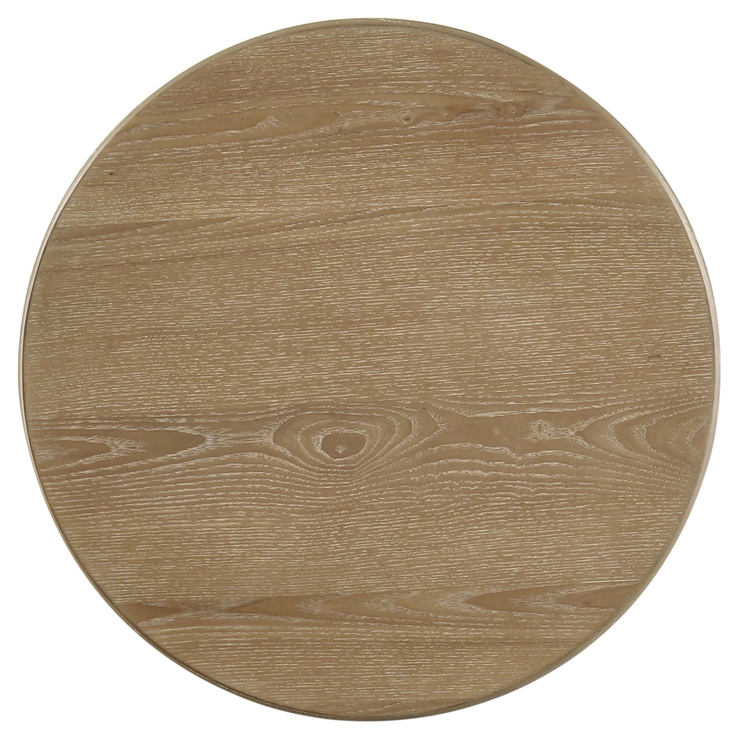 Adina Round Wood Side End Table Distressed Light Brown - Discount Furniture Connection