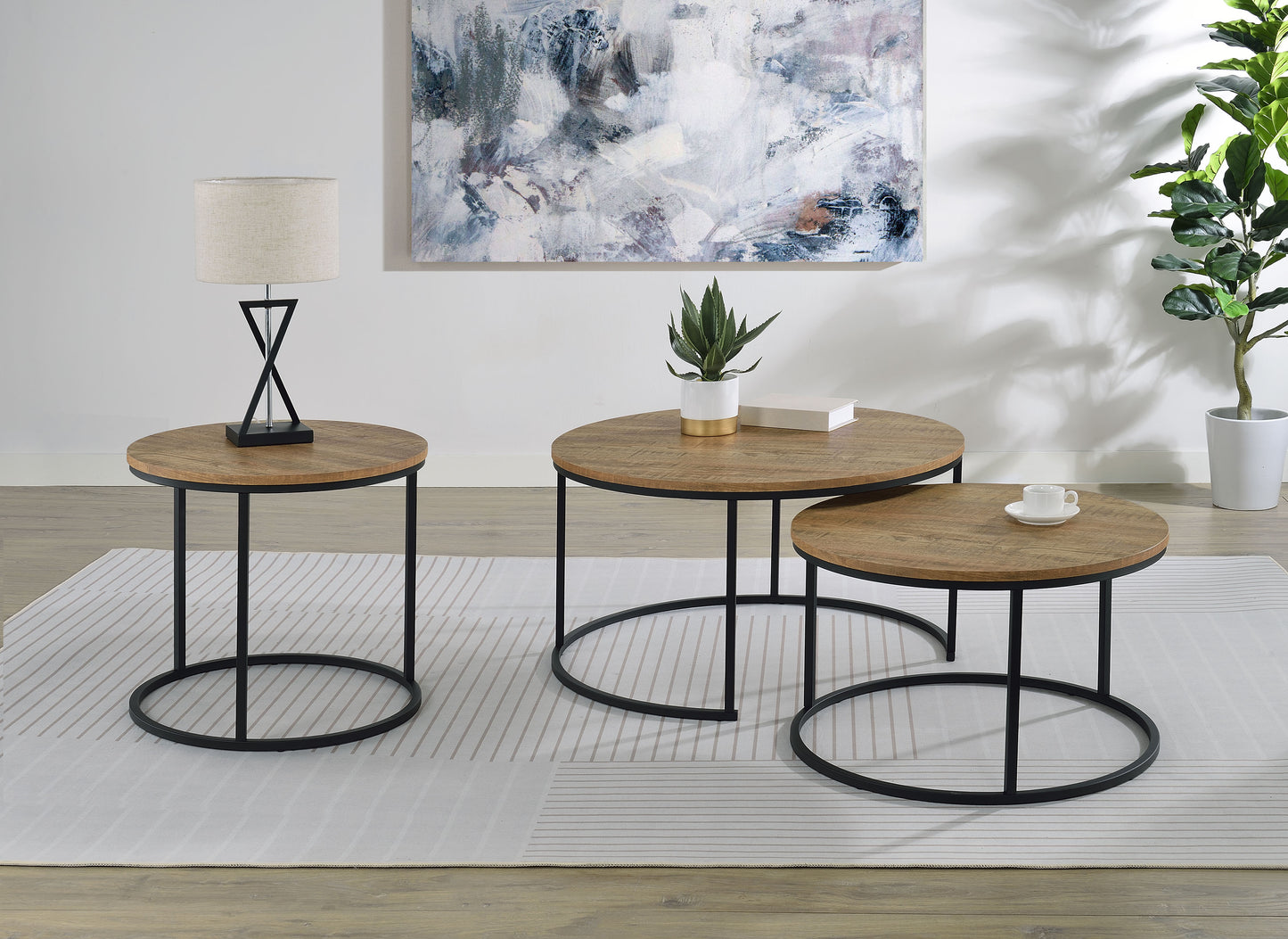 Lainey Round Occasional Side End Table Mango