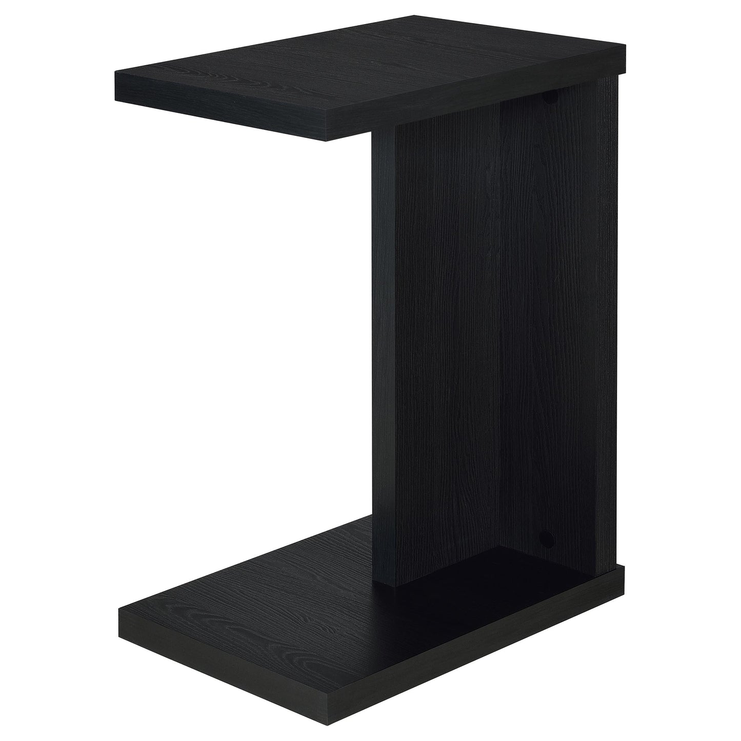Clower Engineered Wood C-Shaped Sofa Side Table Black