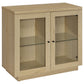 Tilbury 2-door Glass Front Accent Display Cabinet Light Oak - Discount Furniture Connection