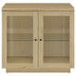 Tilbury 2-door Glass Front Accent Display Cabinet Light Oak - Discount Furniture Connection