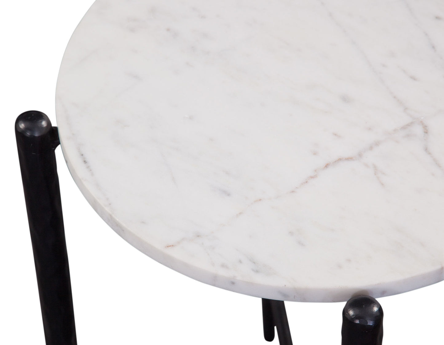 Loxie Solid Marble Top 16″ Round End Table