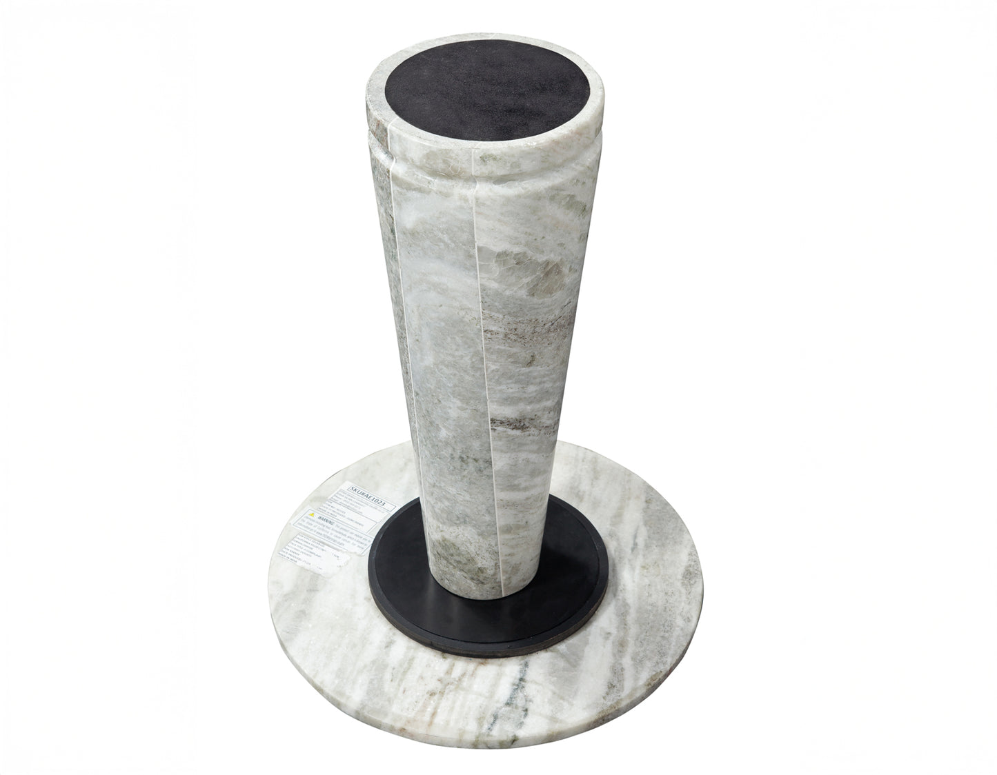 Joni 18″ Round Fantasy Gray Marble Accent End Table