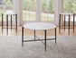 Loxie 3-Piece Round Solid White Marble Top Tables
