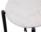 Loxie 3-Piece Round Solid White Marble Top Tables