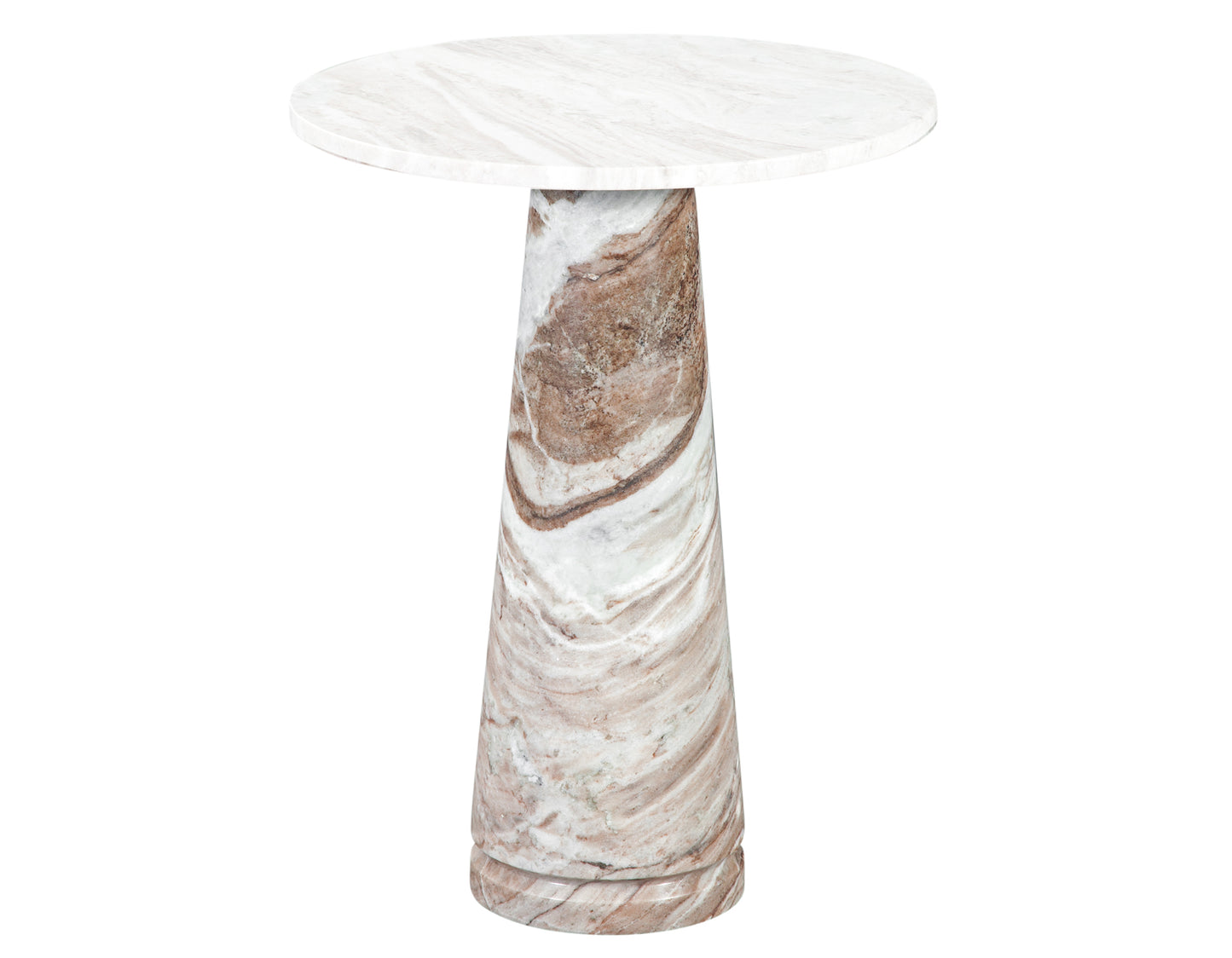 Joni 18″ Round Toronto Brown Marble Accent End Table