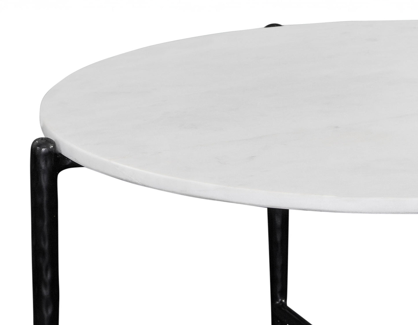 Loxie 29.5″ Round Solid White Marble Top Cocktail Table