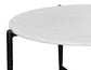 Loxie 29.5″ Round Solid White Marble Top Cocktail Table