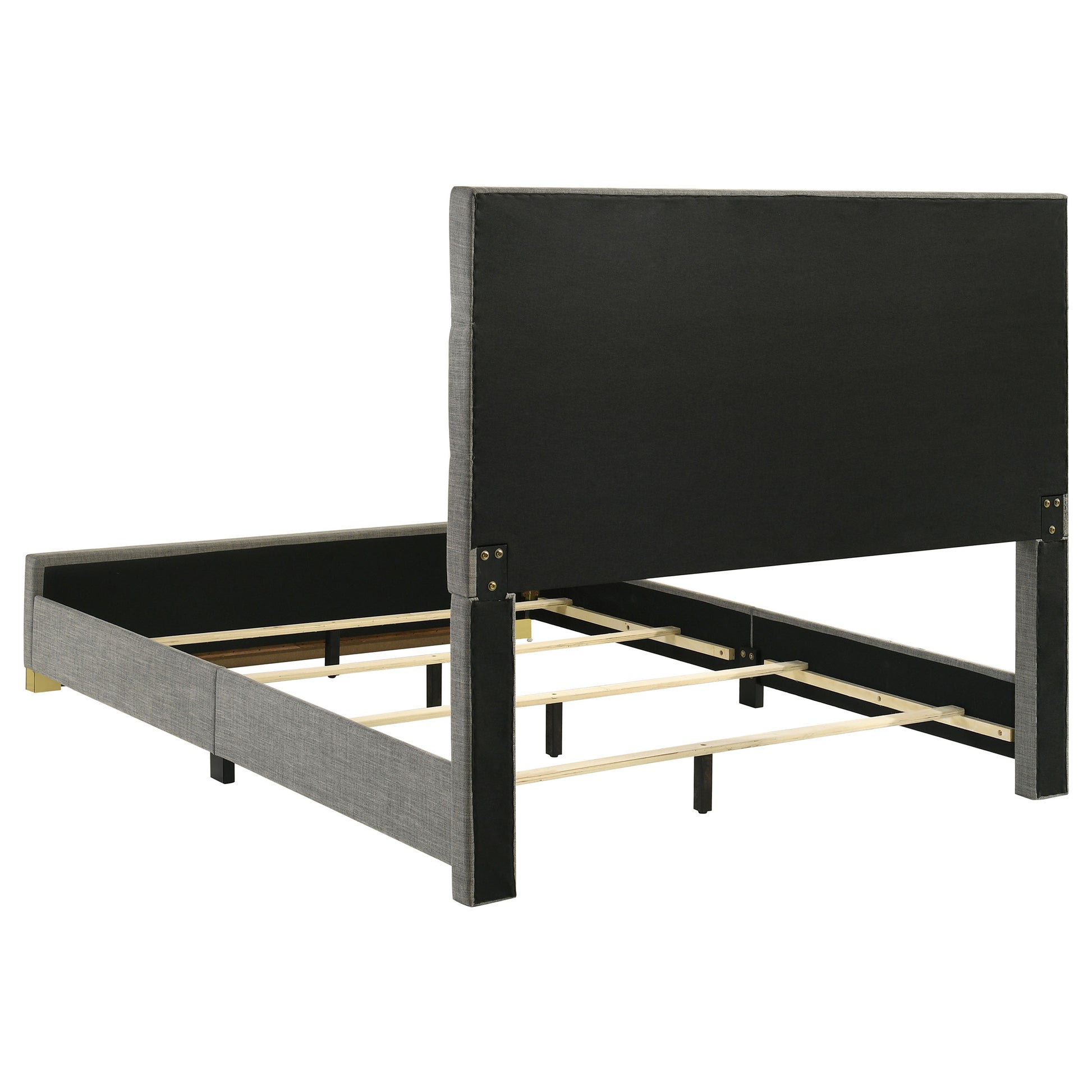 Ines 5-piece Eastern King Bedroom Set Grey and White High Gloss - Discount Furniture Connection