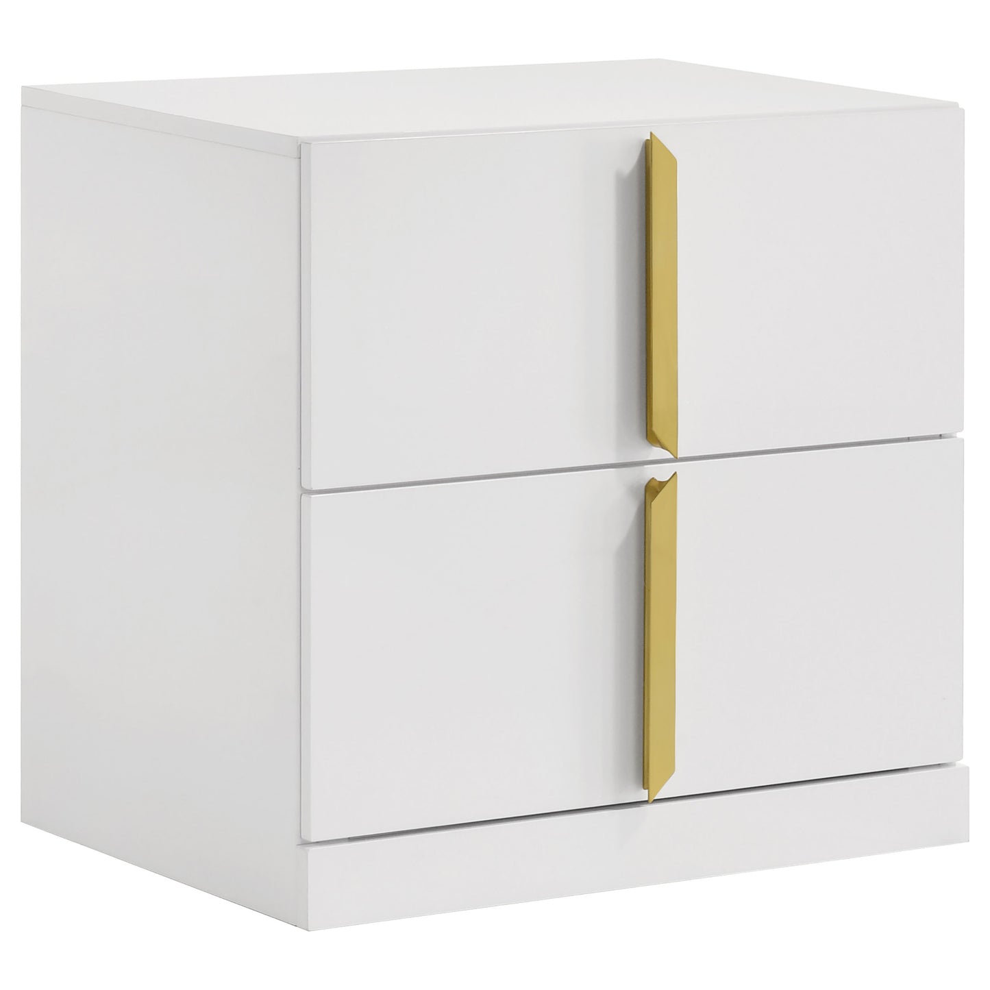 Ines 4-piece Queen Bedroom Set Grey and White High Gloss - Discount Furniture Connection