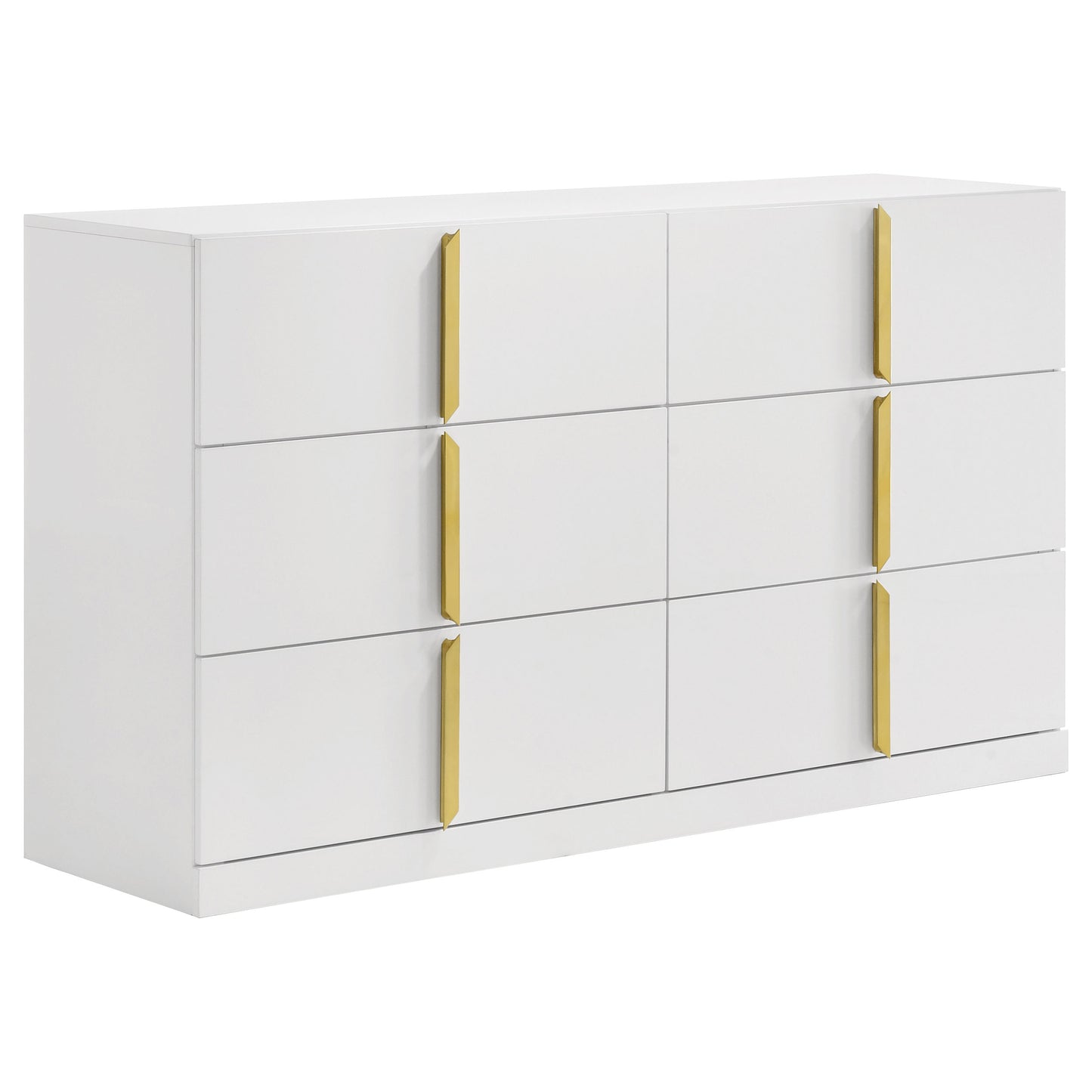 Ines 4-piece Queen Bedroom Set Grey and White High Gloss - Discount Furniture Connection