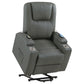 Armstrong Upholstered Power Lift Massage Recliner Grey
