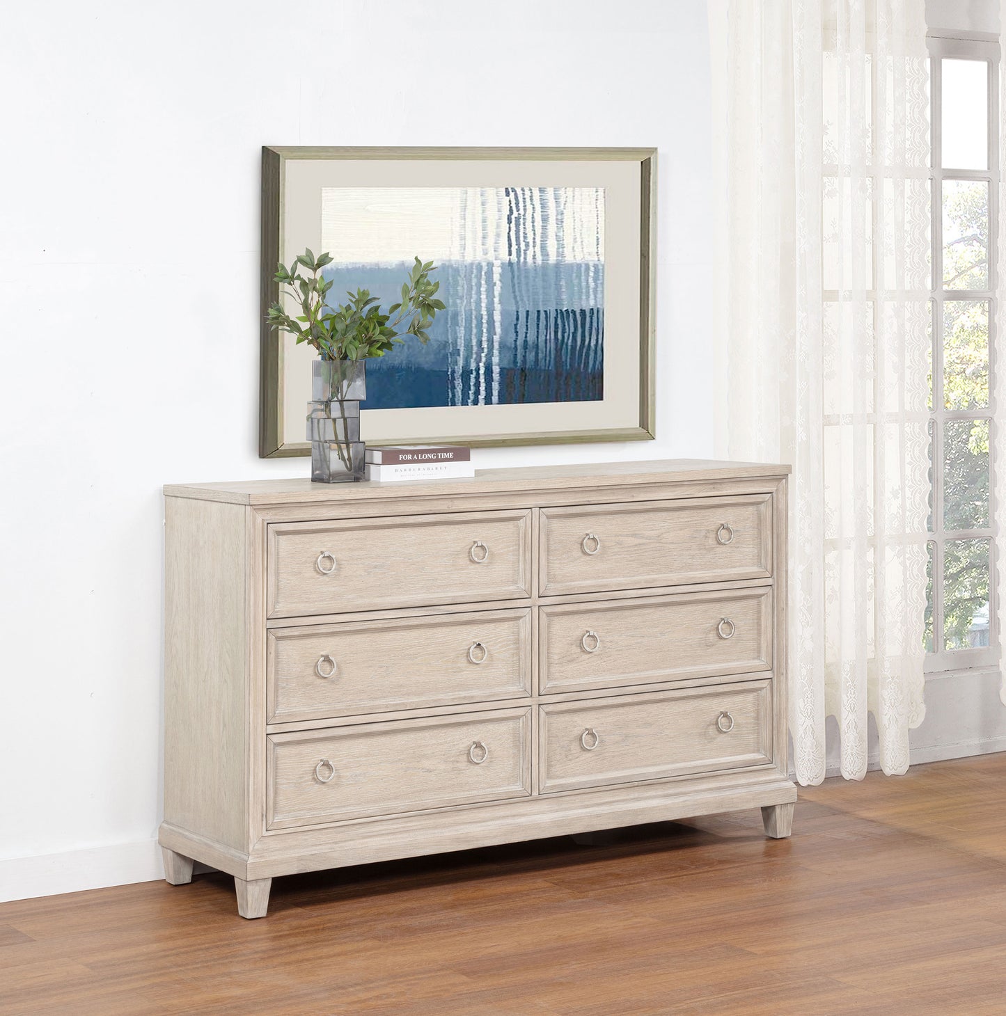 Pembroke 6-drawer Bedroom Dresser Cabinet Washed Oak - Discount Furniture Connection