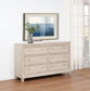 Pembroke 6-drawer Bedroom Dresser Cabinet Washed Oak - Discount Furniture Connection