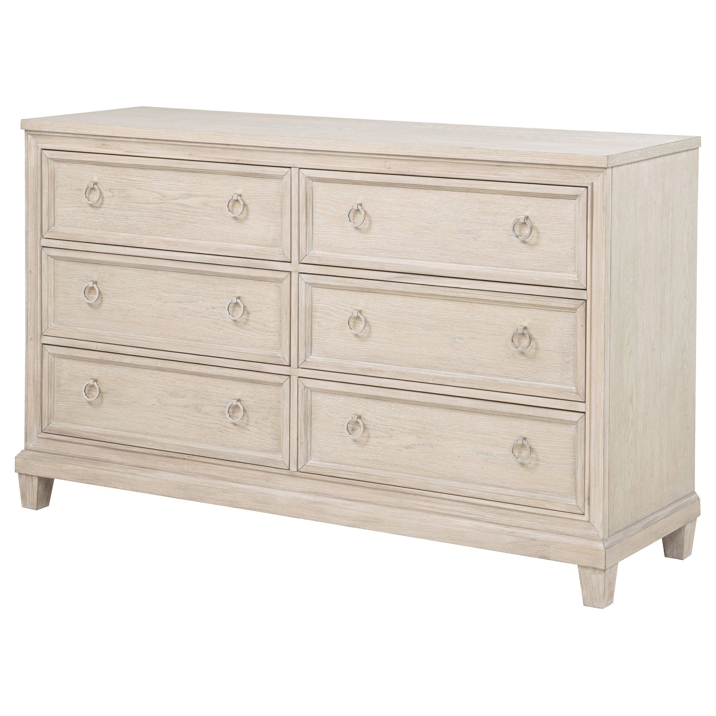 Pembroke 6-drawer Bedroom Dresser Cabinet Washed Oak - Discount Furniture Connection